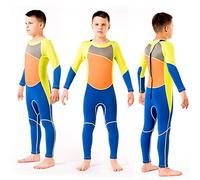 AMONIDA HISEA Muta per Bambini a Maniche Lunghe in Neoprene Muta per Stare Al Caldo per lo Snorkeling Surf Ragazzi 2,5 Mm Taglia XS-S-M-L-XL (M123 Taglia 6)