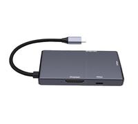AMONIDA Hub per Lettore di Schede USB C 5 in 1 Multi Porta 10 Gbps per Creatori di Contenuti Lega di Alluminio Durevole