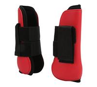 AMONIDA I Paratendini per Abbinano Una Protezione Morbida e Durevole per Allenamenti e Competizioni frenetici. Materiale in Neoprene PU (Zampe Anteriori Rosse Taglia Larga)