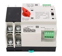 AMONIDA Interruttore di Trasferimento Automatico Doppia Alimentazione per Backup Affidabile con Commutazione Rapida per Uso Domestico e Aziendale PC Plastica Ignifuga (125A)