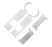 AMONIDA Kit Carrozzeria Larga RC Argento con Modifica Luce LED per Camion RC WPL D12, Plastica ABS Resistente, Installazione Semplice, 4 Pezzi (YELLOW)