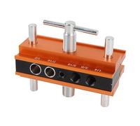 AMONIDA Kit di Maschere per Tasselli Autocentranti in Lega di Alluminio Premium, Maschera per la Lavorazione del Legno CNC, Maschera con 6 Boccole in Acciaio Temprato con Boccole, Ideale per Punte