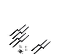 AMONIDA Kit di Riparazione per Pali per Recinzione in Acciaio Resistente, Prolunga per Picchetti a Forma di H, Kit di Riparazione per Ancoraggio Ispessito con Ancoraggio, Ideale per Pergole, (6PCS)