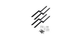 AMONIDA Kit di Riparazione per Pali per Recinzione in Acciaio Resistente, Prolunga per Picchetti a Forma di H, Kit di Riparazione per Ancoraggio Ispessito con Ancoraggio, Ideale per Pergole, (4PCS)