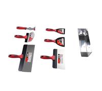 AMONIDA Kit di Utensili Manuali per la Finitura del Muro a Secco, Resistente e di Lunga Durata, per Riparazioni, Forniture di Pittura, Acciaio Inossidabile, 12 Pollici, Set da 6 Pezzi