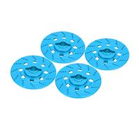 AMONIDA Kit Disco Freno per Auto RC Resistente in Lega di Alluminio con Dadi di Bloccaggio M4 per Modelli da Corsa su Strada 1/10 RC, Dimensioni 32 Mm, Confezione da 4 (BLUE)