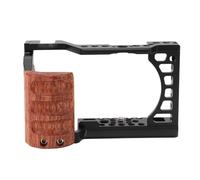 AMONIDA Kit Gabbia Completa per Fotocamera, Protettivo in Lega di Alluminio con Manico in Legno per Accessori per la Realizzazione di Video A6500 A6000 A6300 A6400