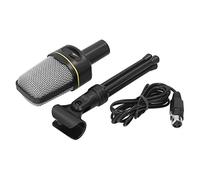 AMONIDA Kit Microfono Portatile per Registrazione da Studio con Treppiede per Podcast e Discorsi, 250 G, 1 Pezzo (BLACK)
