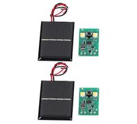 AMONIDA Kit Pannello Solare, 2 Set Pannello di Controllo della Luce Solare Ad Alta Efficienza PCB, Parti di Ricambio per Luce con Scatola di Immagazzinaggio per Luci da Terra da Giardino, Luci da