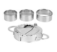 AMONIDA Kit per Ravioli in Acciaio Inossidabile 304 Efficiente Pressa per Gnocchi Manuale per Casalinga 4,8 Once