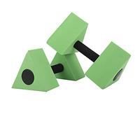 AMONIDA Manubri Triangolari da 2 Pezzi Eva Leggeri Resistenti all'Acqua per Fitness per Bambini in Palestra (Green)