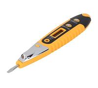 AMONIDA Matita per Test AC-2 con Lampada Notturna per Rilevamento Corrente CA/CC 12-250 V e Test del Punto di Rottura - Tester Elettrico Affidabile e Sicuro (YELLOW)