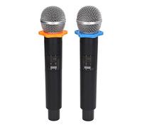 AMONIDA Microfono Wireless Filtro Audio Addensato Microfono Cordless Palmare in Cotone Elettroacustico Integrato con Ricevitore per Cantare Al Karaoke