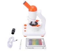 AMONIDA Microscopio Biologico, Microscopio Monoculare per Studenti Composto da 40X a 400X con Doppia Illuminazione a LED per Bambini Principianti Ed Esplorazione di Laboratorio