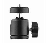 AMONIDA Mini Adattatore per Testa a Sfera, Testa per Treppiede Rotante Leggera a 360° per Fotocamera DSLR ILDC, Lega di Alluminio, 1 Pezzo (1 confezione)