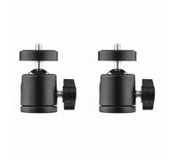 AMONIDA Mini Adattatore per Testa a Sfera, Testa per Treppiede Rotante Leggera a 360° per Fotocamera DSLR ILDC, Lega di Alluminio, 1 Pezzo (Confezione da 2)