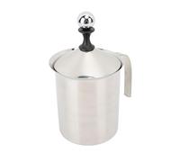 AMONIDA Montalatte Manuale in Acciaio Inossidabile da 800 Ml Macchina per Schiuma di Latte Facile da Usare per caffè e Bevande