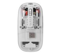 AMONIDA Mouse Wireless Trasparente Mouse Silenzioso Ricaricabile per Ufficio e Uso Domestico con Luce Respiratoria Colorata (WHITE)