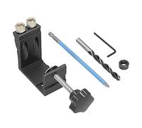 AMONIDA Oblique Hole Drill Jig, 15° Regolabile Posizionatore (Inclined | Ferro resistente, adatto a vari spessori di legno, efficiente foratura obliqua