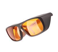 AMONIDA Occhiali Protettivi per la Sicurezza degli Occhi Nei Lavori con Fibra Ottica, Lunghezza D'onda 190-500 Nm, Materiale PC Durevole, 1 Paio (BLACK)