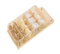 AMONIDA Organizer per Biancheria Intima da Appendere per Armadio di Grande capacità, Borsa Versatile per Riporre le Mutande, Accesso Ordinato Al Guardaroba per gli Appartamenti (15 tasche Beige)