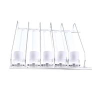 AMONIDA Organizer per Lattine di Soda Caricato a Molla, Ideale per Frigoriferi e Refrigeratori per garage. Facile Installazione (WHITE)