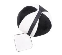AMONIDA Palla Sensoriale per Bambini, Palla Morbida Strutturata per L'educazione Precoce, Tracciamento Visivo e Sviluppo Dell'ascolto, Materiale Peluche (nero bianco)