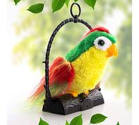 AMONIDA Pappagallo Parlante, Pappagallo con Suono Elettrico, Giocattolo per Imparare E Parlare Pappagallo Parlante Giocattolo Pappagallo Peluche per la Scuola Materna (Rosso)