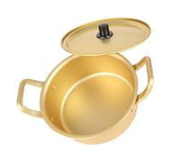 AMONIDA Pentola per Noodle Coreani in Alluminio con Bellissimo Design Fatto a Mano, Antiruggine e Facile da Pulire, Doppio Manico per un Uso Confortevole, Adatta per Noodle Istantanei, Colore (16