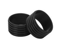 AMONIDA per Racchetta in Silicone Set da 2 Pezzi per Impugnatura della Racchetta da Tennis Assorbimento del Sudore Riutilizzabile Durevole Silicone di Alta qualità (Black)