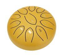 AMONIDA Percussioni per Tamburo con Linguetta in Acciaio Al Carbonio da 6 Pollici per Feste in Campeggio e in Giardino (YELLOW)