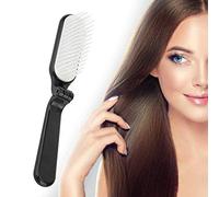AMONIDA Pettine per Spazzola per Capelli Pieghevole Tascabile Mini (BLACK)