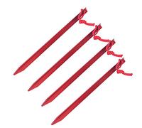 AMONIDA Picchetti per Tenda in Lega di Alluminio da 4 Pezzi da 23 Cm, Chiodo da Terra Allungato per Campeggio Antivento, con Design Durevole per Uso Esterno (Rosso (4 per 1 venduto))