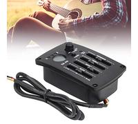 AMONIDA Pickup Equalizzatore EQ Preamplificatore a 4 Bande per Chitarristi Folk Classici Che Eseguono Spettacoli Dal Vivo, Sintonizzatore con Display a LED Integrato, Jack di Usci