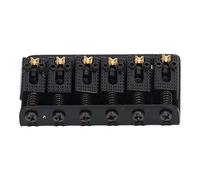 AMONIDA Ponte per Chitarra Elettrica Ponte Fisso Premium Hardtail a 6 Corde per una Facile Installazione e regolabilità Ferro Rame 65 Mm (BLACK)