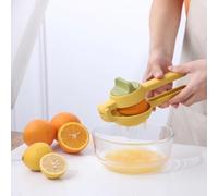 AMONIDA Pressa Manuale Multifunzionale per Limone, Spremiagrumi Compatto per Picnic All'aperto, Materiale Plastico Sicuro, 1 unità (YELLOW)