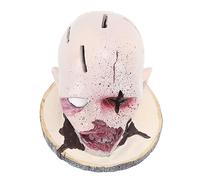 AMONIDA Raccapricciante Portaoggetti per Coltelli con Teschio, Testa Decorativa Horror, Portaoggetti da Multifunzionale per la Festa in Casa