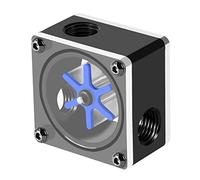 AMONIDA Raffreddamento Ad Acqua per Computer, Comodo Misuratore di Portata da 12,9 Mm con 6 Giranti, Pratico Home Office per Computer Desktop