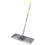 AMONIDA Rastrello Livellatore per Prato Resistente, Piastra Livellatrice con Impugnatura Regolabile, Strumento per Livellare il Terreno con Piastra Larga 30x10 Pollici, Ideale per Giardino e