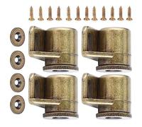 AMONIDA Resistente Chiusura per Porta Dell'armadio Accessori Vintage in Lega di Zinco per Cucine e Armadi Oro 4 Pezzi (Bronzo)