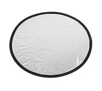 AMONIDA Riflettore Fotografico Rotondo Color Argento e Oro con Riempimento di Luce Soffusa per Ritratti e Riprese in Esterni - 1 Mini Riflettore (80 cm)