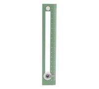 AMONIDA Righello per Compasso da Disegno per Studenti, Squisito Strumento Due in per Misurazioni Precise, Facile da Regolare, Plastica, 17 X 3 X 0,6 Cm (GREEN)