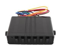 AMONIDA Scatola Interruttori a Bilico 6 Gang, 40A per Veicoli | Materiale ABS resistente, luce LED blu, compatibile con barche, , SUV