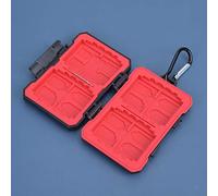 AMONIDA Scatola per Scheda di Memoria per Fotocamera in ABS, Custodia Impermeabile Resistente per Schede di Memoria e Schede SIM, Accessorio Portatile per Fotografi