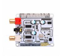 AMONIDA Scheda di Espansione Scheda con Doppio I2S, Modulo HiFi per Pi 4B 3B 2B, Convertitore Digitale-analogico PCB 192kHz 24bit con Uscita