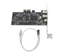 AMONIDA Scheda Riser Firewire PCIE da 1X a 1394, Scheda Riser Dal Design a Doppio Chip, Supporta Schede 800Mbps con Due Porte a 6 Pin e una a 4 Pin, Ideale per Slot 7, 8, 10 e PCIE Standard