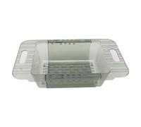 AMONIDA Scolapiatti Telescopico per Lavello da per il Lavaggio Rapido di Frutta e Verdura, Design Moderno, Materiale PET, 1 unità (GREEN)