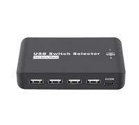 AMONIDA Selettore Interruttore USB 2.0 per 2 Computer |Plug and Play, Commutazione a 1 Tasto, Commutatore di Condivisione Ad Alta velocità per Utenti di Due Computer