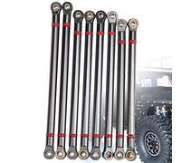 AMONIDA Set di Aggiornamento in Alluminio Durevole con Asta di Collegamento Passo 313 Mm per Auto RC SCX10 90046 90047 D90 1/10-8 Pezzi