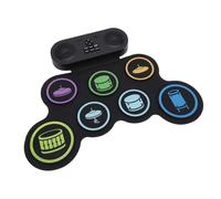 AMONIDA Set di Batteria Elettronica Portatile Ricaricabile con Doppi Altoparlanti per Pad di Pratica, per Principianti, Materiale in Silicone